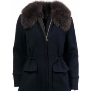 Woolrich wool cotton track coat